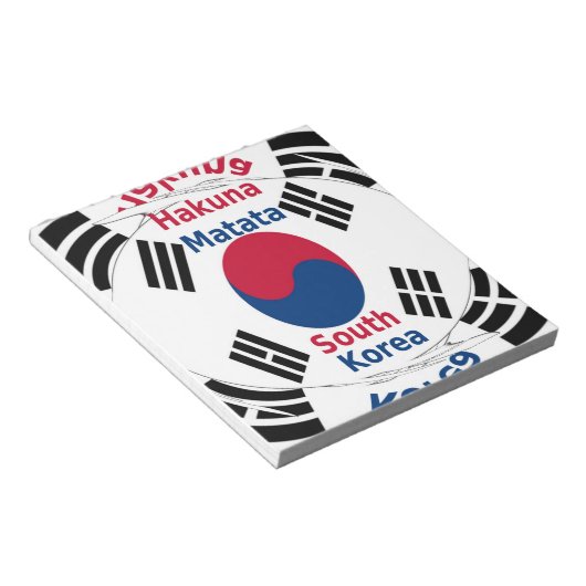 Korea Vibes: Eine Botschaft des Friedens Notizblock (angewinkelt)