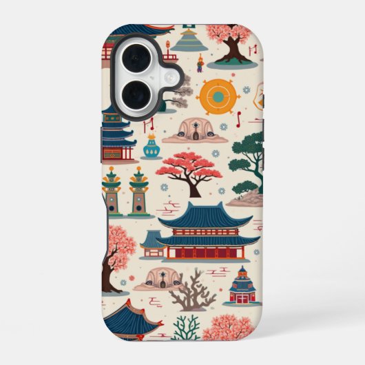 Korea Wave Design iPhone 16 Fall Hülle (Rückseite)