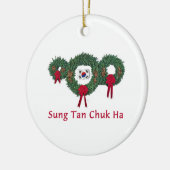 Korea-Weihnachten 2 Keramikornament (Links)