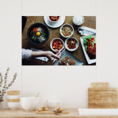 Koreakfermentierte Lebensmittel Kimchi Poster (Küche)