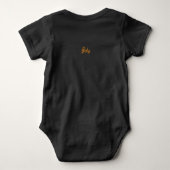 Korean Baby (아기) Chic Black & Gold Hangul Bodysuit Baby Strampler (Rückseite)