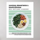 Korean Bibimbap Recipe Modern Food  Poster (Vorne)