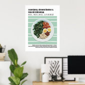 Korean Bibimbap Recipe Modern Food Poster (Heimbüro)