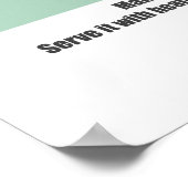 Korean Bibimbap Recipe Modern Food Poster (Ecke)