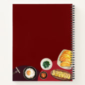 Korean Cuisine Recipe Journal - Dunkelrot Notizblock (Rückseite)