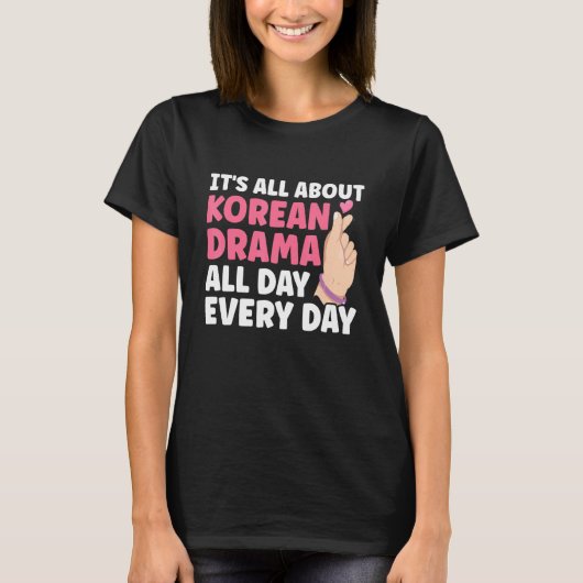 Korean Drama Love K Pop Finger Heart Kdrama T-Shirt (Vorderseite)