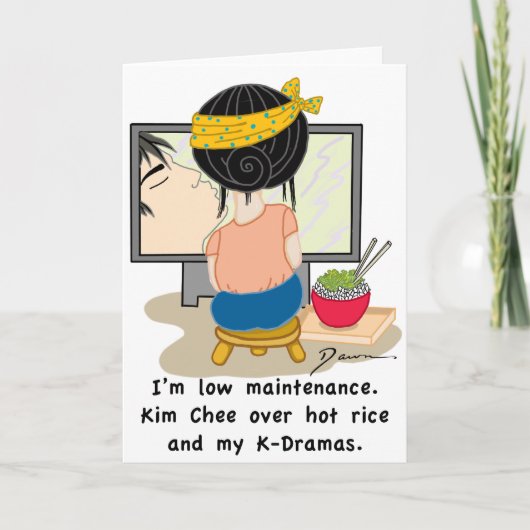 Korean Drama Queen™ Branded Card-Low Maintenance Karte (Vorderseite)