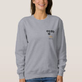 Korean Eomma Mom Minimalist Hangul Typography Sweatshirt (Vorderseite)