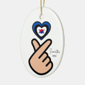 Korean Finger Heart 사 랑 요 Keramik Ornament (Links)