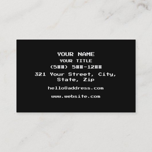 Korean Gamer 게이머 Visitenkarte (Rückseite)