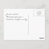 Korean Hornbeam bonsai vielen Dank Postkarte (Rückseite)