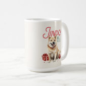 Korean Jindo Dog Pun Weihnachtskaffee Tasse (VorderseiteRechts)
