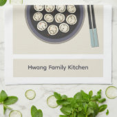 Korean Mandu Dumpling Modern New Year Food Geschirrtuch (Gefaltet)