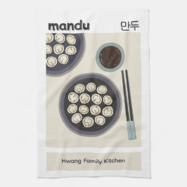Korean Mandu Dumpling Modern New Year Food Geschirrtuch