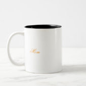 Korean Mom (엄마) Black and White Art Typography Mug Zweifarbige Tasse (Links)