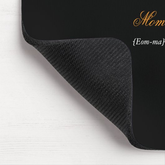 Korean Mom (엄마) Black Gold Art Mouse Pad Mousepad (Ecke)