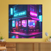 Korean Neon Coffee House LoFi Art Leinwanddruck (Insitu (Wohnzimmer))