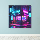 Korean Neon Coffee House LoFi Art Leinwanddruck (Insitu (Holzboden))