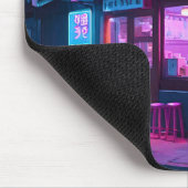 Korean Neon Coffee House LoFi Art Mousepad (Ecke)