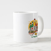 Korean Pop Culture Chest Print Espresso Cup Jumbo-Tasse (Vorderseite Rechts)