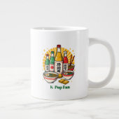 Korean Pop Culture Chest Print Espresso Cup Jumbo-Tasse (Rechts)