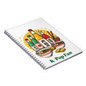 Korean Pop Culture Chest Print Notizblock (Rechte Seite)