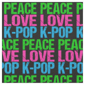 Korean Pop Music Peace Liebe K-Pop Stoff (Nahaufnahme)