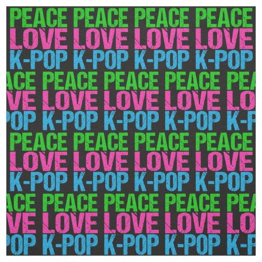 Korean Pop Music Peace Liebe K-Pop Stoff (Muster)
