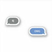 Korean Slang Chat Bubble 헉 Aufkleber (Vorderseite)