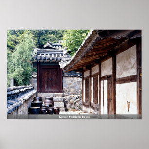 Korean traditional house poster