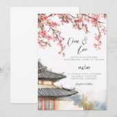 Korean Traditional Wedding Einladung (Vorne/Hinten)