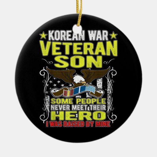 Korean war veteran sein Ceramic Ornament (Vorne)