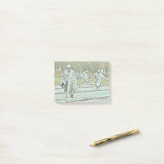 Korean War Veterans Memorial Post-it Klebezettel (Auf Schreibtisch)