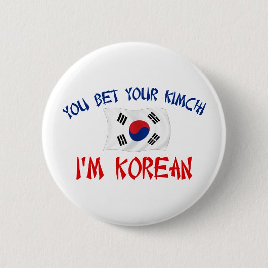 Koreaner Kimchi Button (Vorderseite)