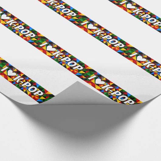 Koreaner-Pop des Herzens I Geschenkpapier (Ecke)