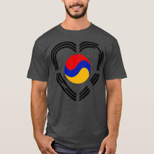 Koreanisch Armenisch Multinational Patriot Flagge T-Shirt
