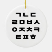 Koreanisch | Hangul Alphabet Keramik Ornament (Hinten)