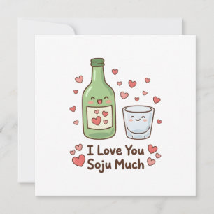 Koreanisch Ich liebe dich Soju sehr Süß  Karte