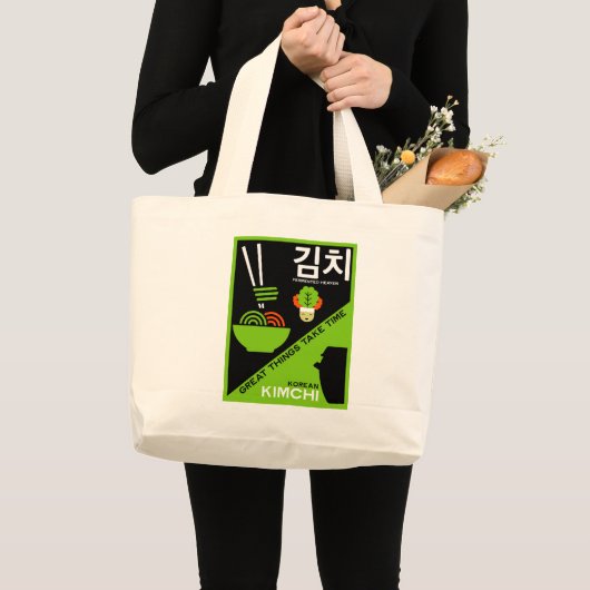 Koreanisch Kimchi Kitchen Art Jumbo Stoffbeutel (Vorderseite (Produkt))