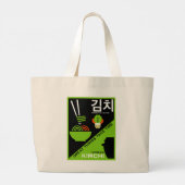 Koreanisch Kimchi Kitchen Art Jumbo Stoffbeutel (Rückseite)