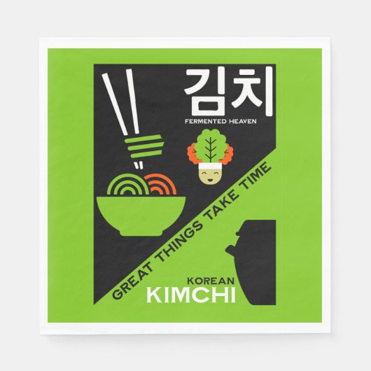 Koreanisch Kimchi Kitchen Art Serviette (Vorderseite)