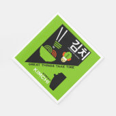 Koreanisch Kimchi Kitchen Art Serviette (Ecke)