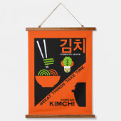 Koreanisch Kimchi Kitchen Art Wandteppich Mit Holzrahmen (Vorderseite)