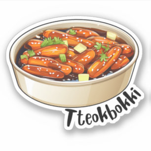 Koreanisch Tteokbokki Aufkleber