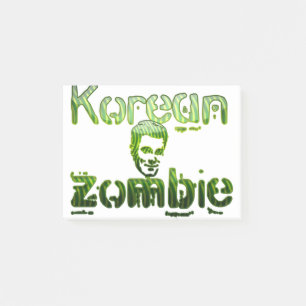 koreanisch, Zombie Post-it Klebezettel