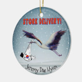 Koreanische Adoption - Storchlieferung Keramik Ornament (Links)