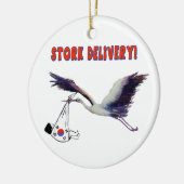 Koreanische Adoption - Storchlieferung Keramik Ornament (Links)