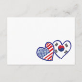Koreanische amerikanische Herzflags Begleitkarte (Rückseite)