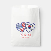 Koreanische amerikanische Herzflags Geschenktütchen (Vorderseite)