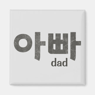 Koreanische Buchstaben (für Vater) Magnet